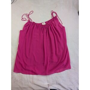 Laundry by Shelli Segal Pink Tie Strap‎ Tank Top Sleeveless Blouse Size 10